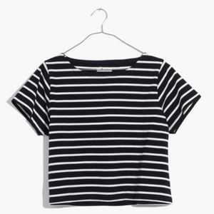 Madewell Setlist Boxy Tee in Murphy Stripe XS EUC